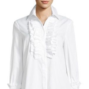 Caroline Constas - Small - Boyfriend tuxedo chemise poplin shirt